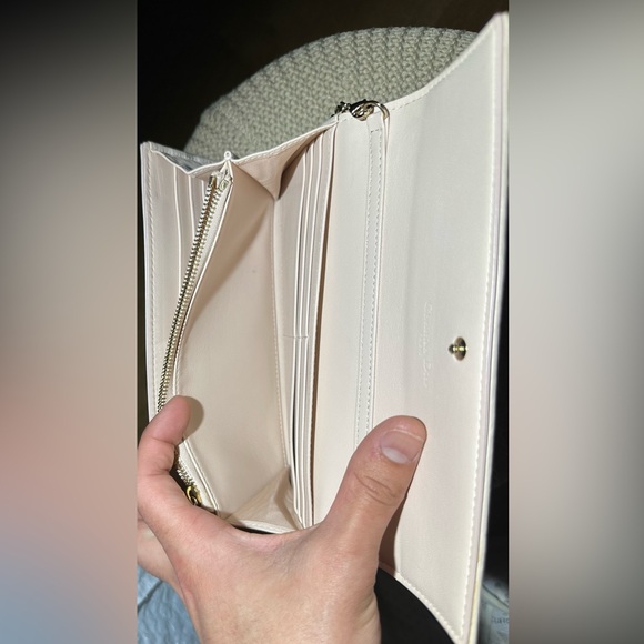 Lady Dior Lambskin Wallet on a chain with Dior Charm Powder Pink - Picture 4 of 16